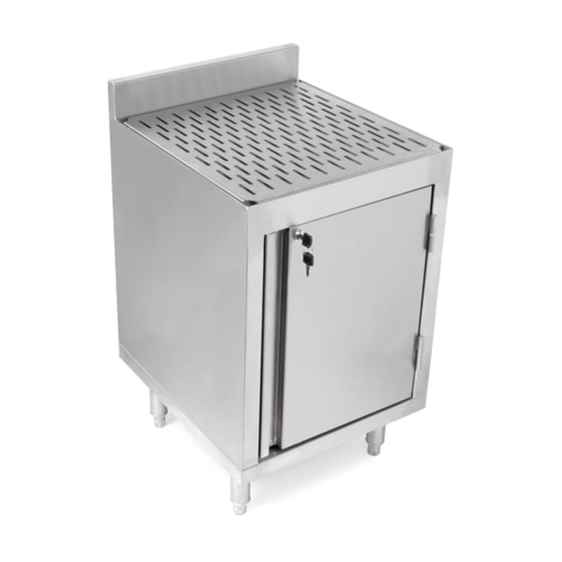 John Boos UBSC-1818-R-X 18" x 18" Underbar Storage Cabinet with Drainboard Top