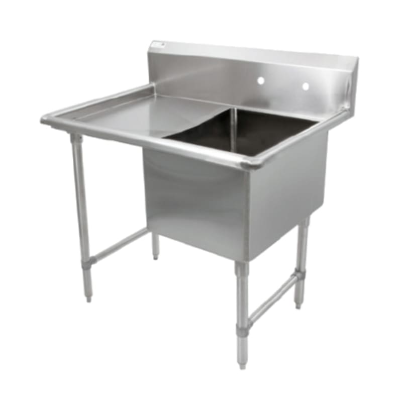 John Boos 1B18244-1D24L-X "B" Series One Compartment Sink, 18" x 24" Bowl, with 24" Left Drainboard