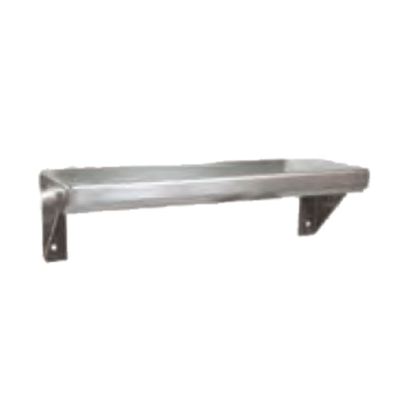 John Boos BHS5166-X 16" x 5" Stainless Steel Wall-Mounted Lavatory Shelf
