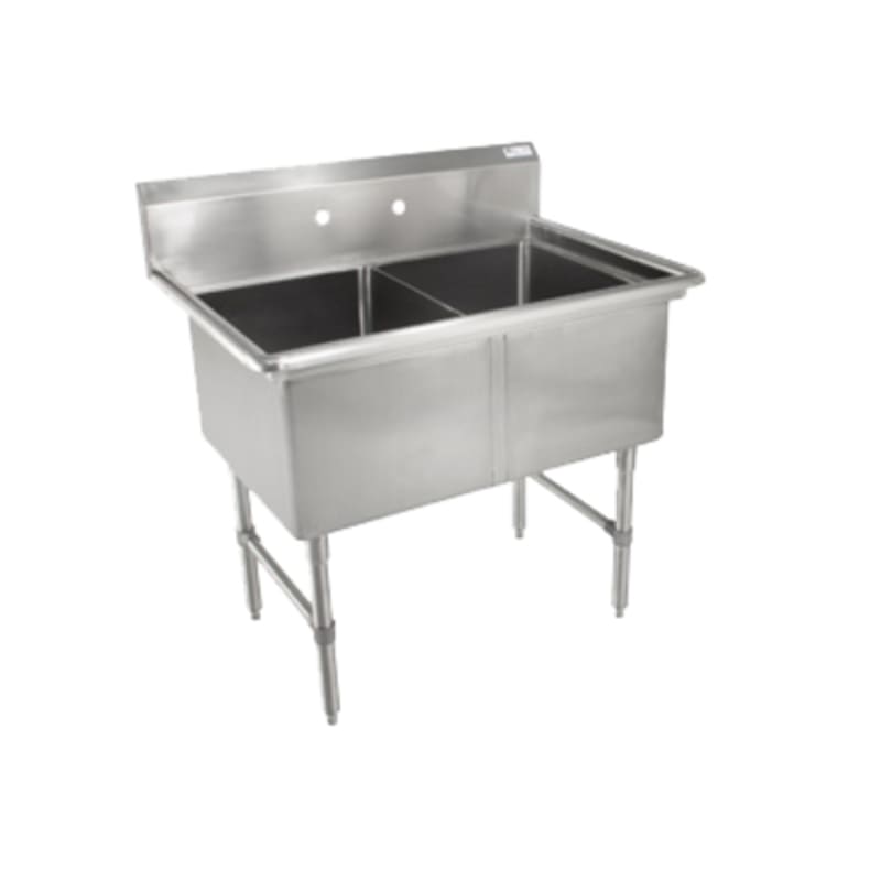 John Boos 2B184-X "B" Series Two Compartment Sink with 18" x 18" Bowls