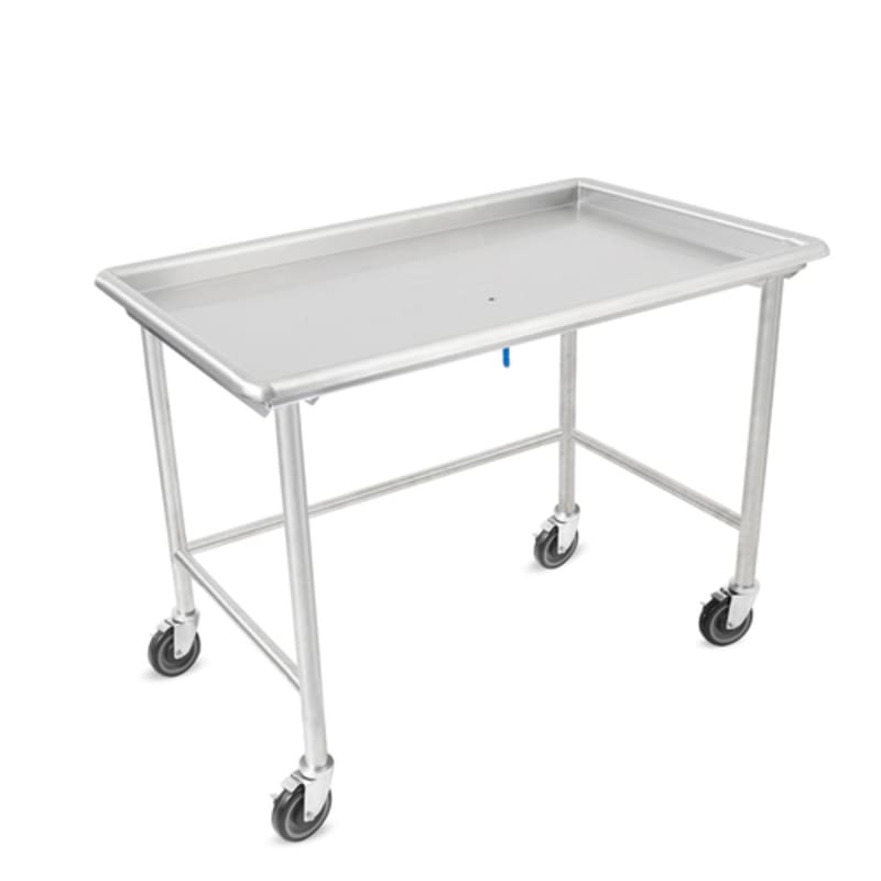 John Boos DST6-3061SBW-C-X 60-7/8" x 30-3/8" Dish Sorting Table with 2-1/4" Raised Edge and Casters