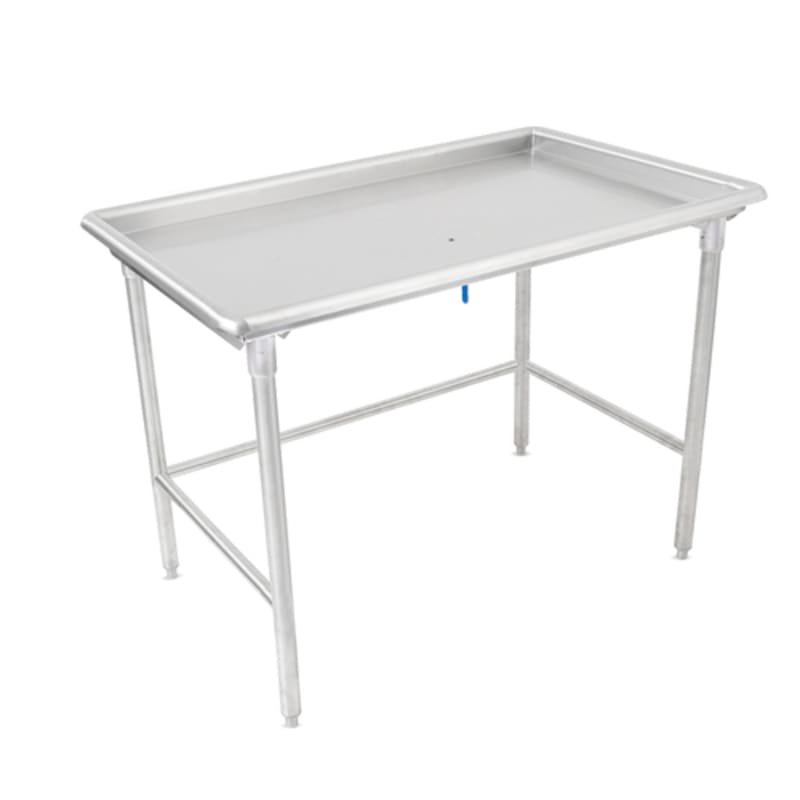 John Boos DST6-3073SBW-X 72-7/8" x 30-3/8" Dish Sorting Table with 2-1/4" Raised Edge and Adjustable Feet