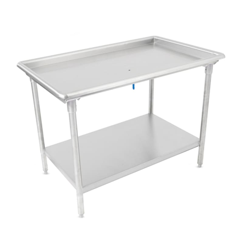 John Boos DST6-3073SSW-X 72-7/8" x 30-3/8" Dish Sorting Table with 2-1/4" Raised Edge and Adjustable Feet