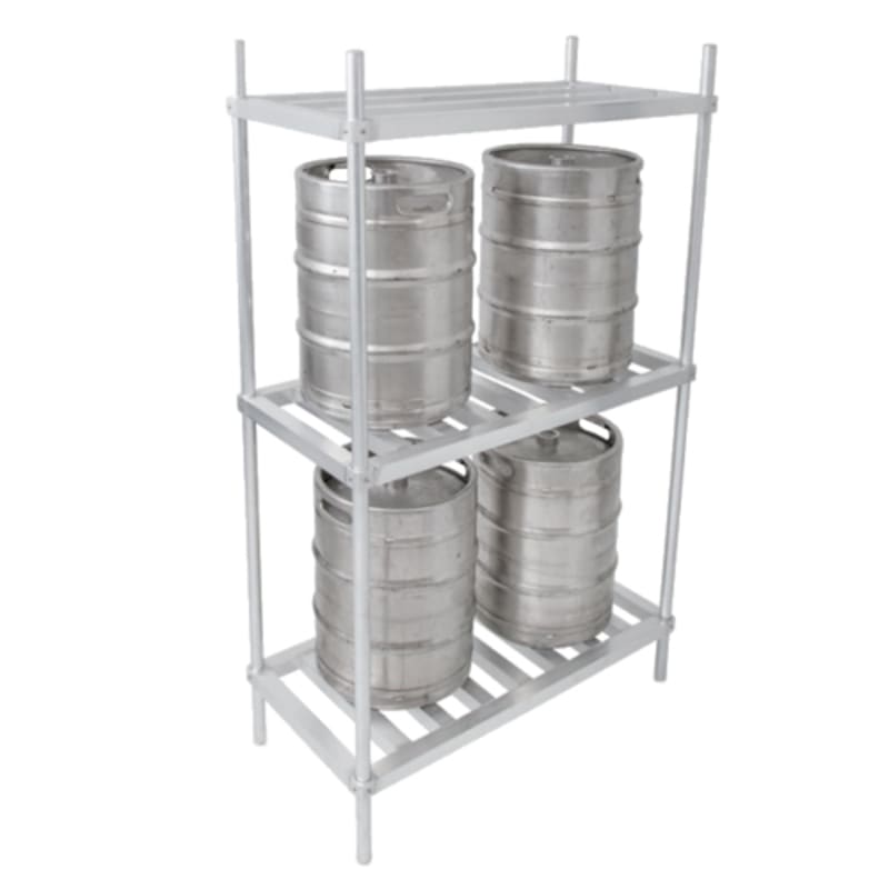 John Boos ALKR-2042-X 42" x 20" Keg Rack, 4-Keg Capacity