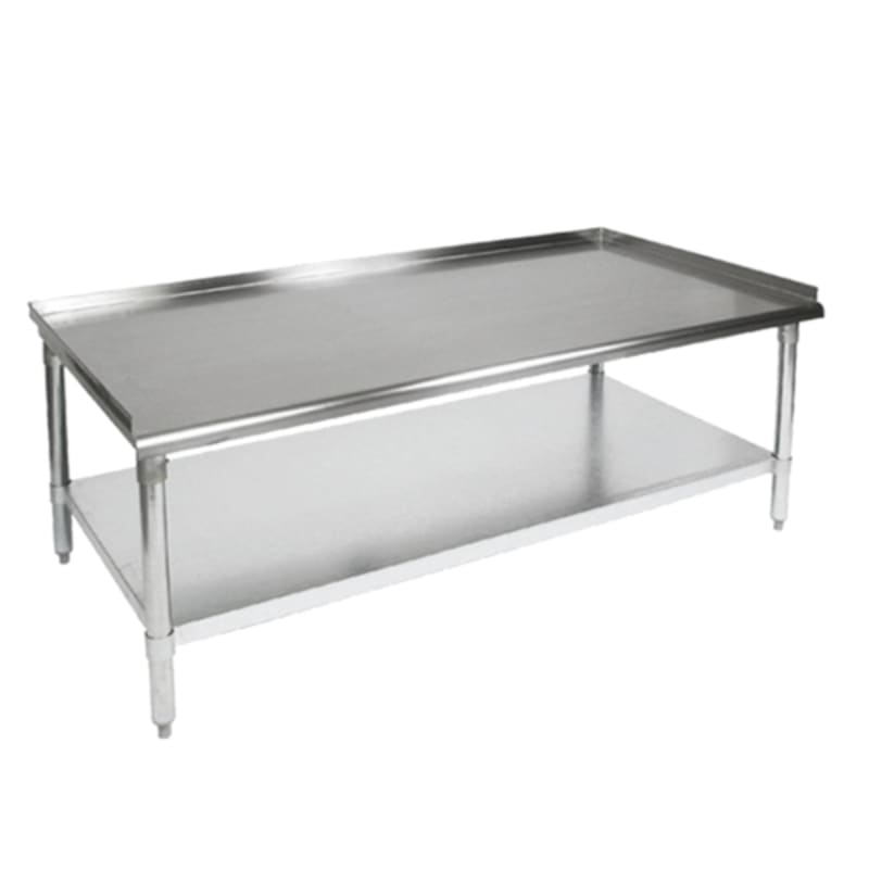 John Boos GS6-3048SSK-X 48" x 30" Equipment Stand with 1-1/2" Back and Side Splashes, Stainless Steel Legs and Undershelf