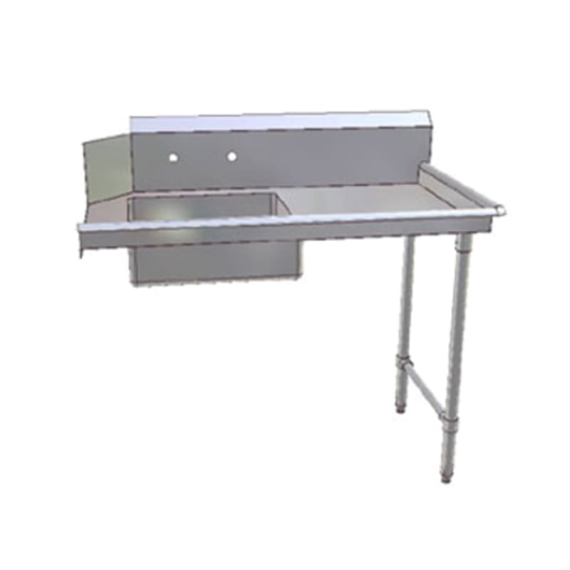 John Boos JDTS-20-36R-X 36" x 30" Soiled Dish Table, Right-to-Left, with 20" x 20" Pre-Rinse Sink