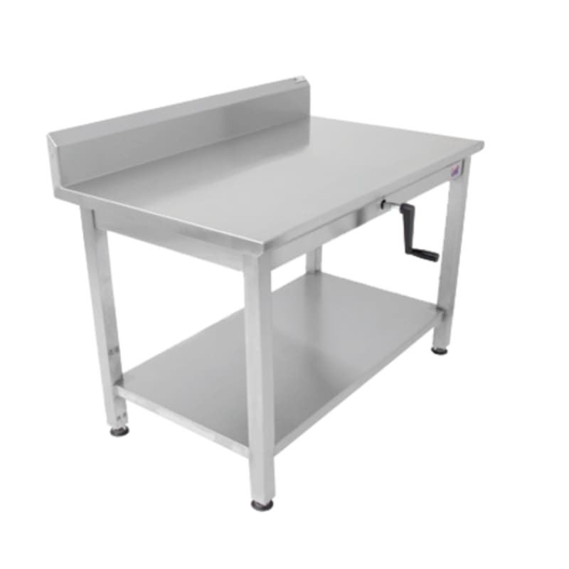 John Boos LT6R5-3072SSW-X 72" x 30" Stainless Steel ADA Work Table with 5" Backsplash, Stainless Steel Legs and Undershelf