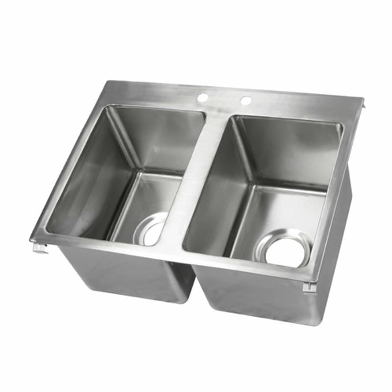 John Boos PB-DISINK141610-2-X Pro-Bowl Two Compartment Drop-In Sink with 14" x 16" Bowls