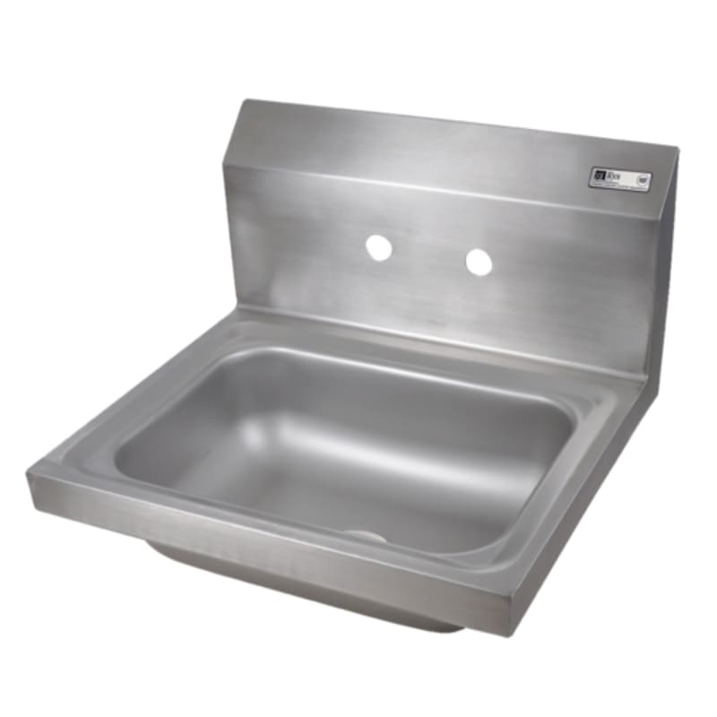 John Boos PBHS-W-1410-4D-X Pro-Bowl Wall Mount Hand Sink, 14 x 10" Bowl, with 4" Center Faucet Splash Mounts, Less Faucet