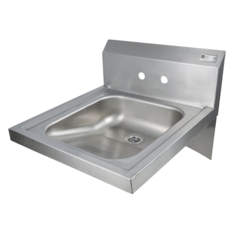 John Boos PBHS-W-1416ADAS-X Pro-Bowl Wall Mount Hand Sink, 14 x 16" Bowl, with 4" Center Faucet Splash Mount, Less Faucet