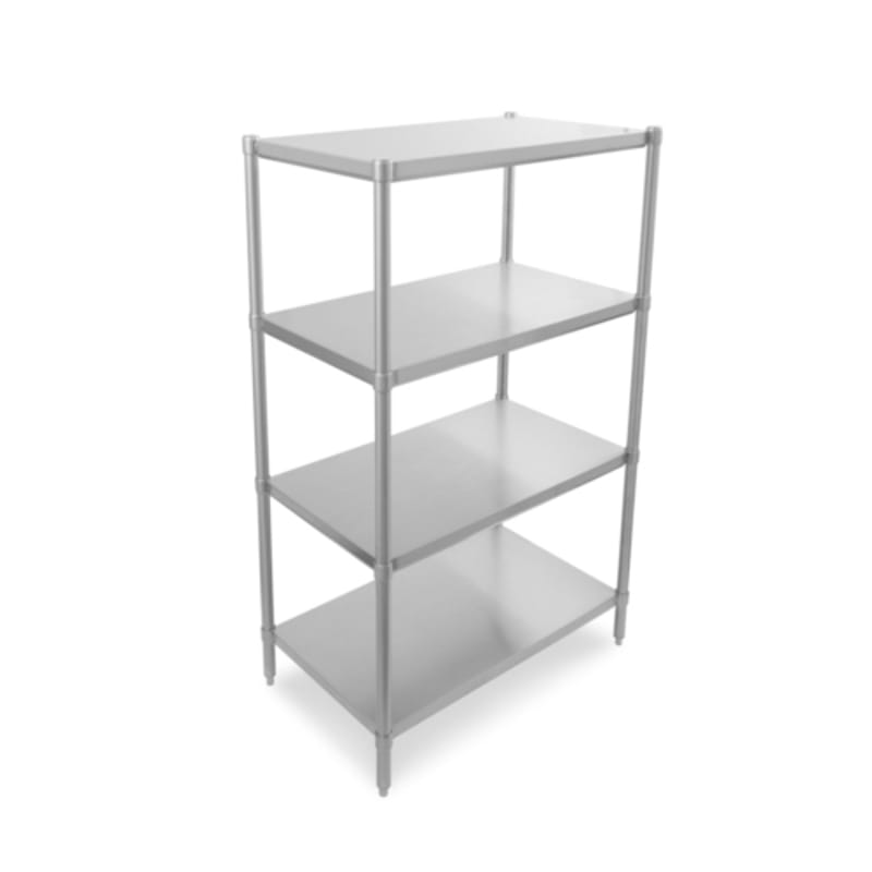 John Boos SUS-244272-4-X 4-Shelf Stainless Steel Shelving Unit, 72"H x 42"W x 24"D