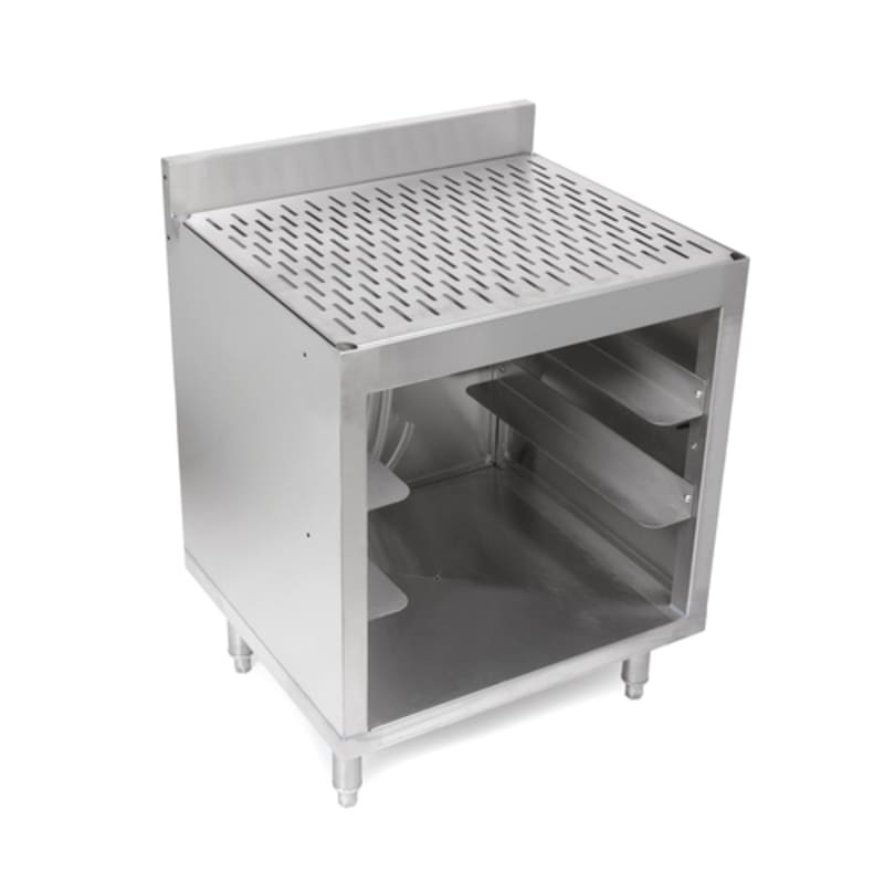 John Boos UBGR-2124-X Underbar Glass Rack Storage Cabinet with Drainboard Top