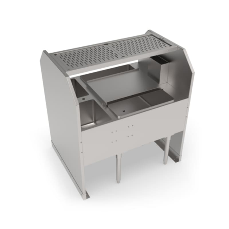 John Boos UBPT-3342-CP10-X 42" x 33" Pass-Thru Underbar Ice Bin