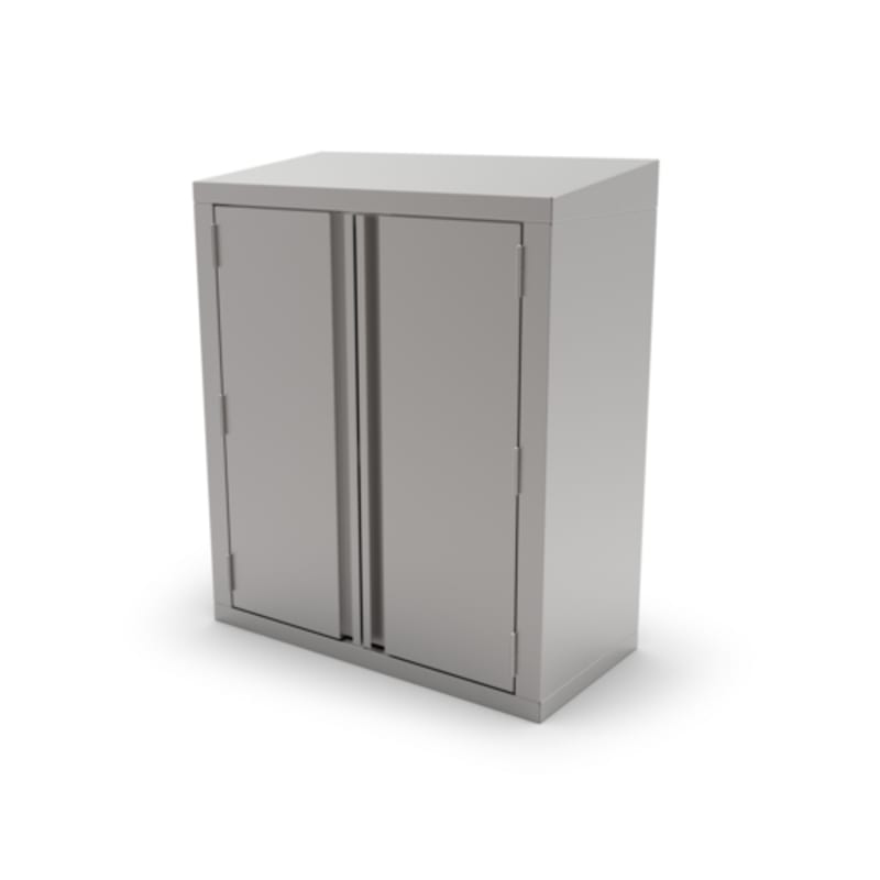 John Boos WCH-36-X 36" Enclosed Stainless Steel Wall Cabinet with Hinged Doors