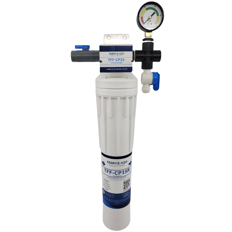 Terry TFF-CP15 FastFit Water Filtration System for Cube Ice Machines Up To 1000 lbs./Day and Flakers up to 1400 lbs./Day