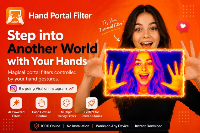 Hand Portal Filter creating a portal with hand gestures