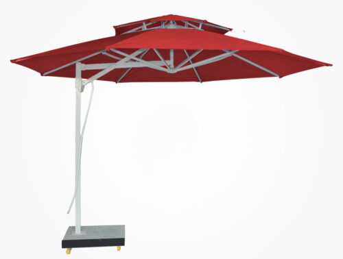 Dù lệch tâm tròn đế bê tông 3.5mx3.5m - Đỏ Đô