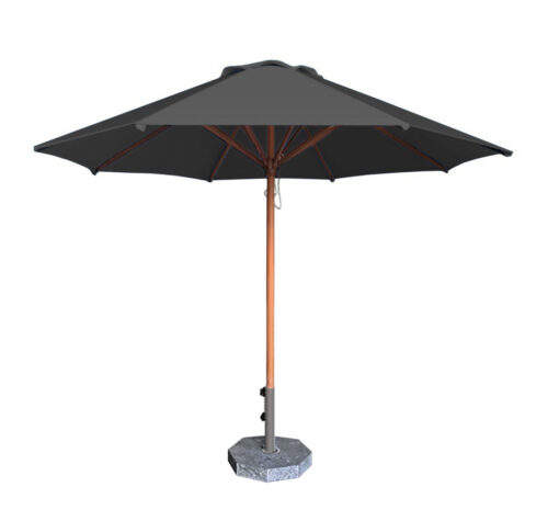 Dù đúng tâm 1 tầng thân gỗ 3m - Xám