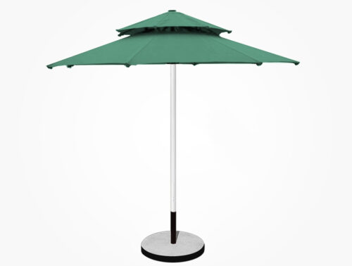 Dù đúng tâm 2 tầng thân sắt 3m - Xanh rêu