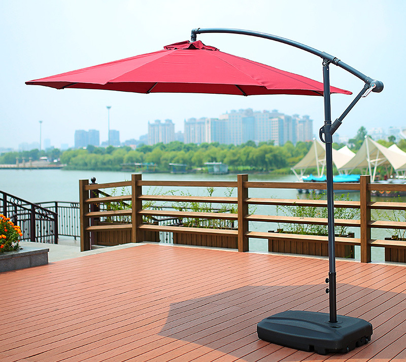 Dù nhập khẩu lệch tâm tròn 3m - Đỏ đô