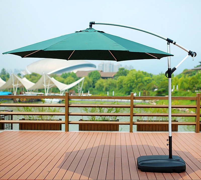 Dù nhập khẩu lệch tâm tròn 3m - Xanh rêu