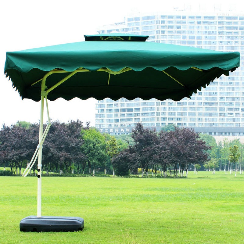 Dù nhập khẩu lệch tâm vuông 3m - Xanh rêu