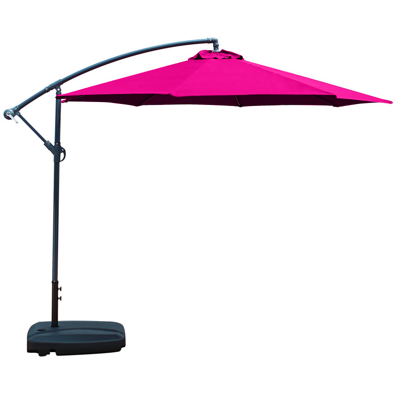 Dù lệch tâm tròn nhập khẩu 3m - Móc câu nghiêng 180 độ - Màu hồng
