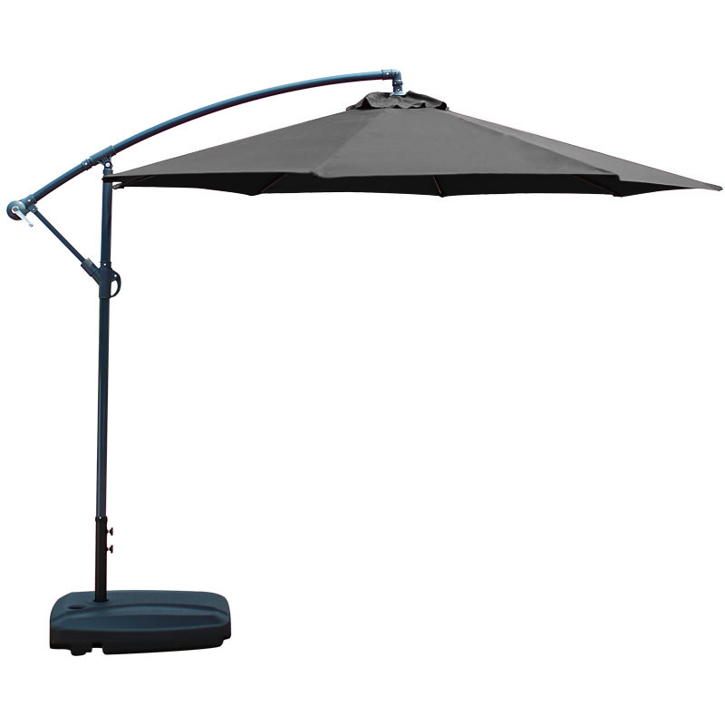 Dù lệch tâm tròn nhập khẩu 3m - Móc câu nghiêng 180 độ - Màu xám