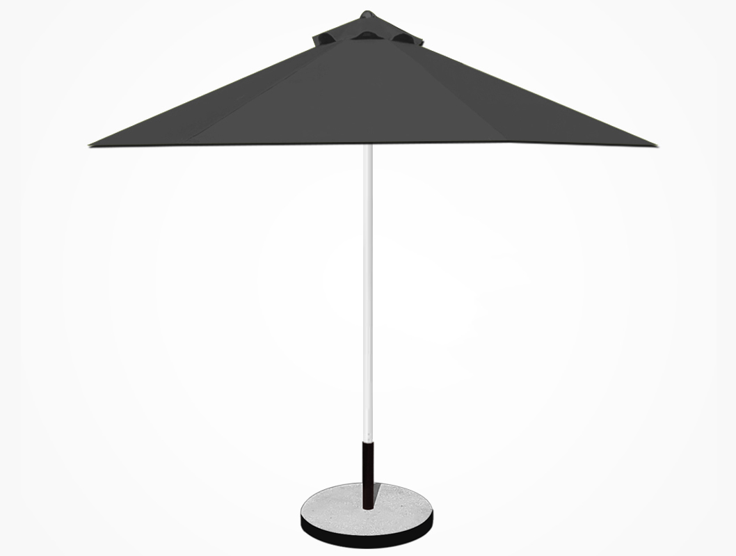 Dù tròn đúng tâm 1 tầng Thân inox - Đường kính 3m - Màu đen
