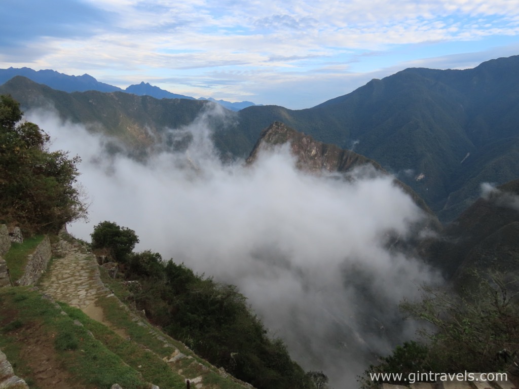 Machu Picchu covered with the cloud