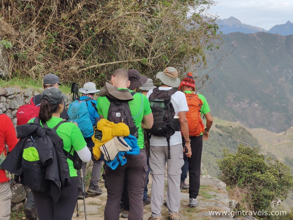 Our group heading down to the site