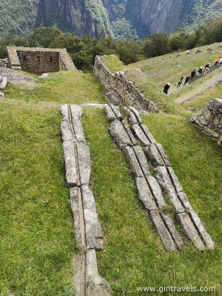 The water channels in Machu Pichu