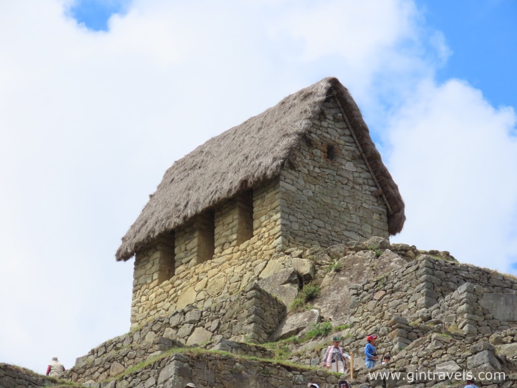 One of the restored buildings in Machu Picchu