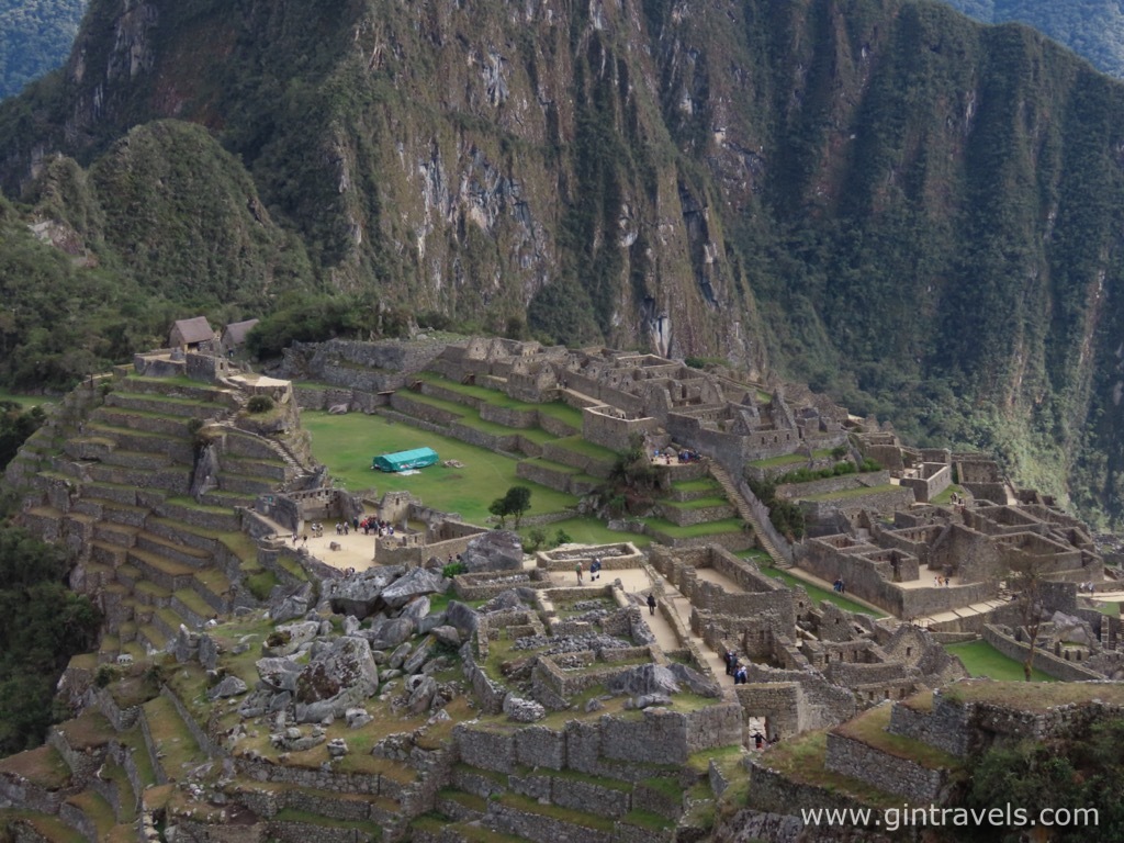On the right Intihuatana stone