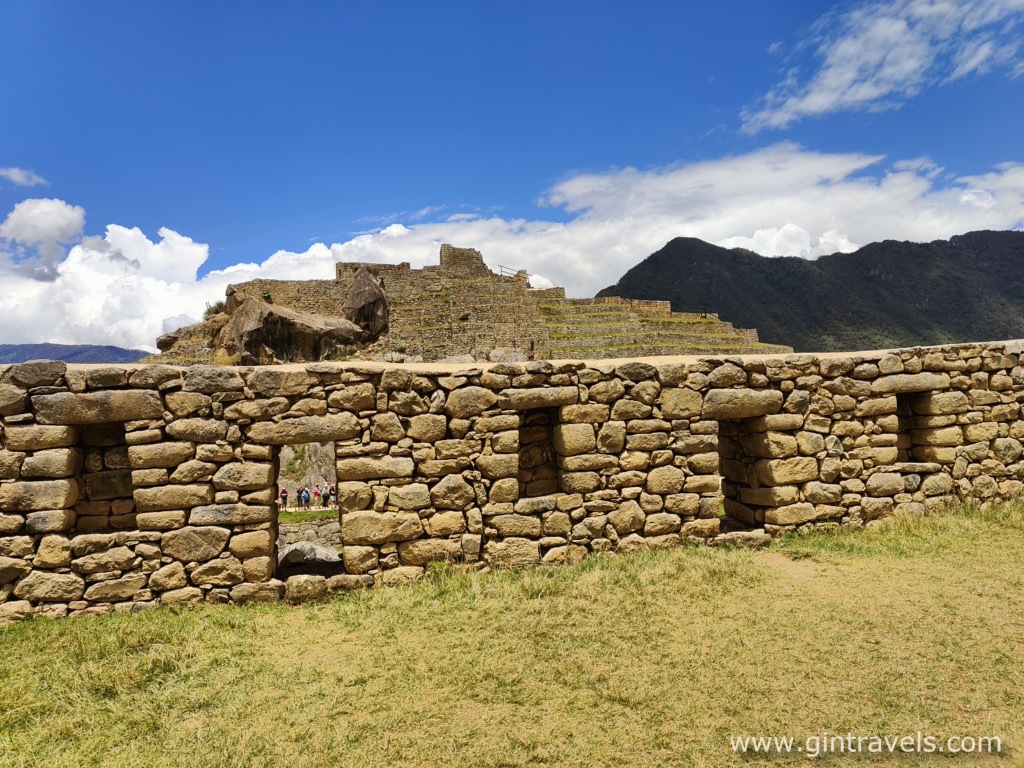 Intihuatana visible in the Machu Picchu centre