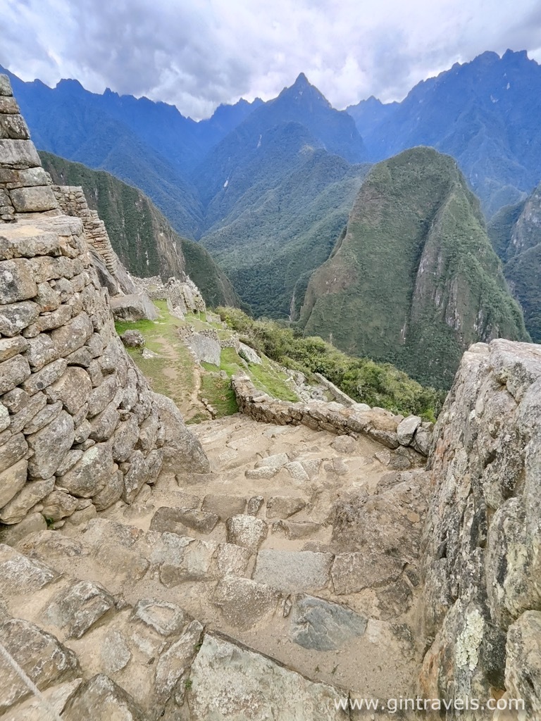 The stone stairs at Machu Picchu
