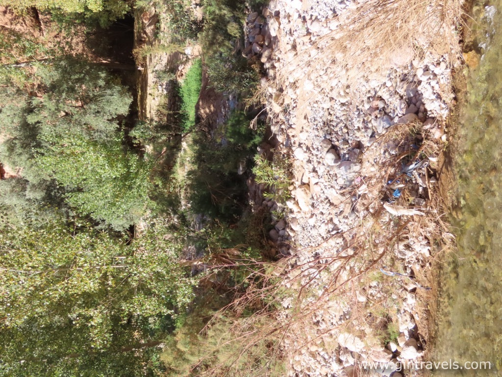 The beautiful stream literred by plastic