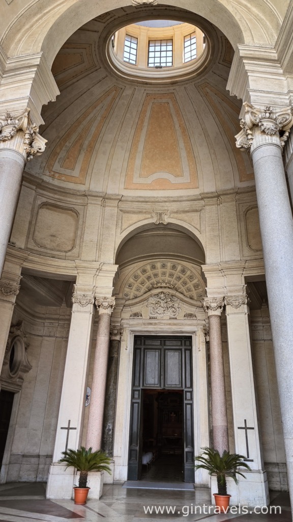 Main entrance of Basilica di Santa Croce in Gerusalemme