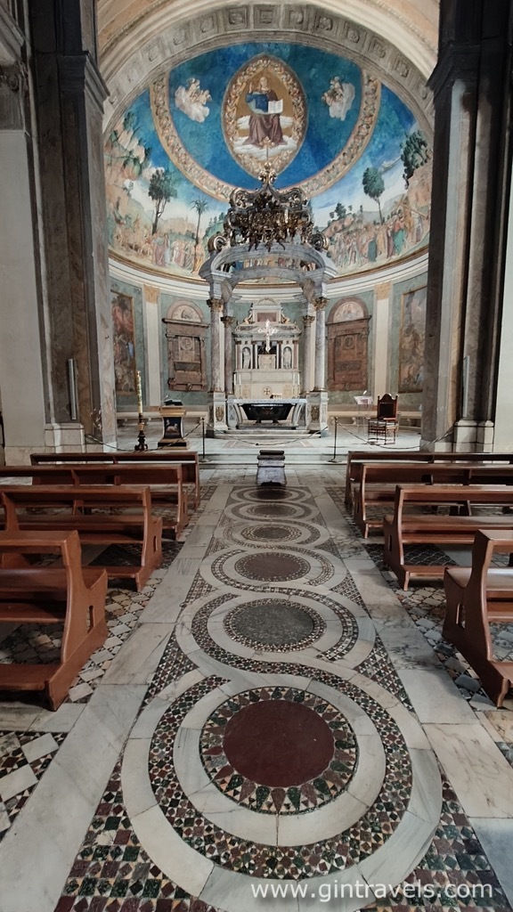 The main altar of Basilica di Santa Croce in Gerusalemme