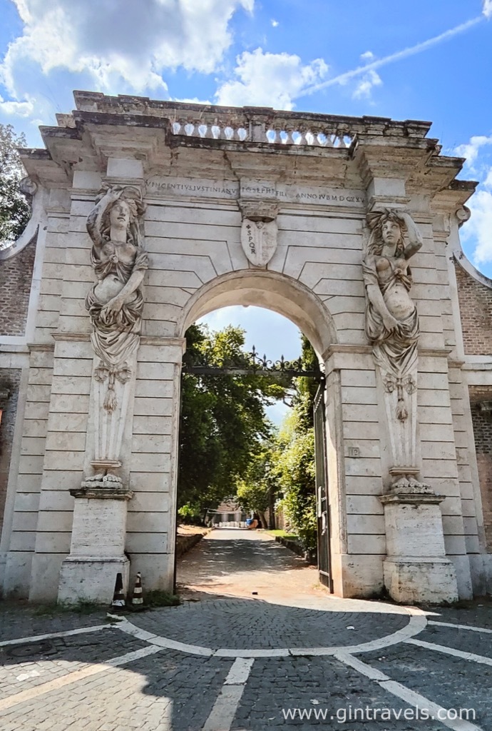 Entrance gate to Villa Celimontana