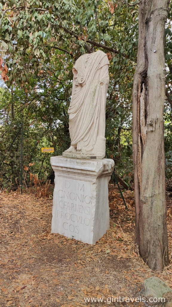 Ancient statue replica in Villa Celimontana