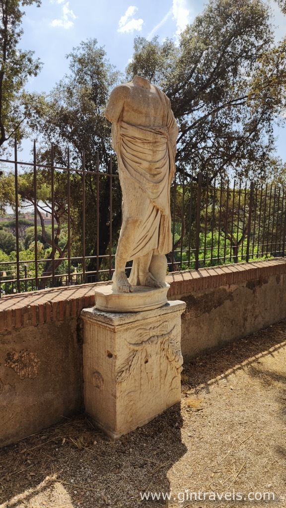 Another ancient statue replica in Villa Celimontana