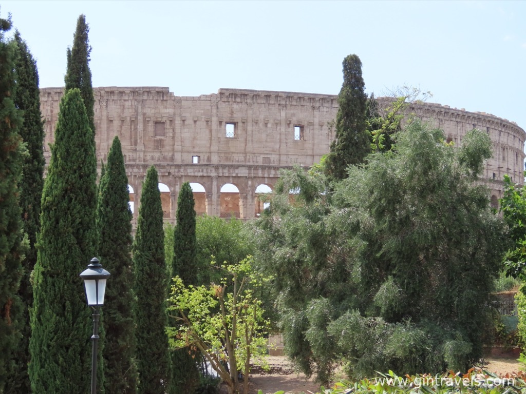 Colosseum up close from the park