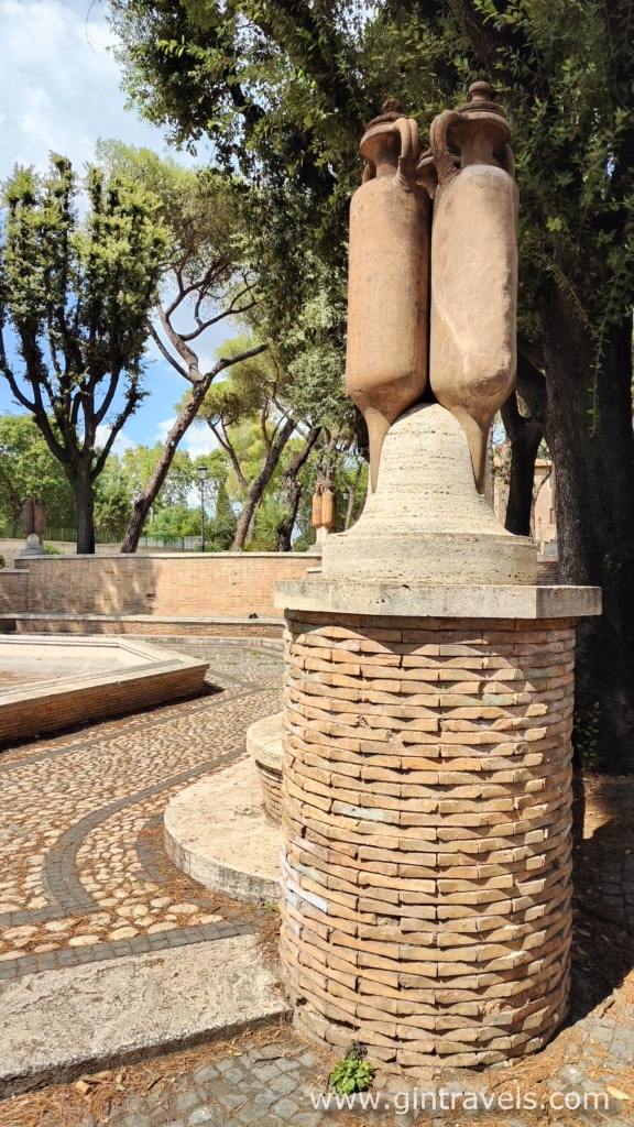 Amphora next to the fountain