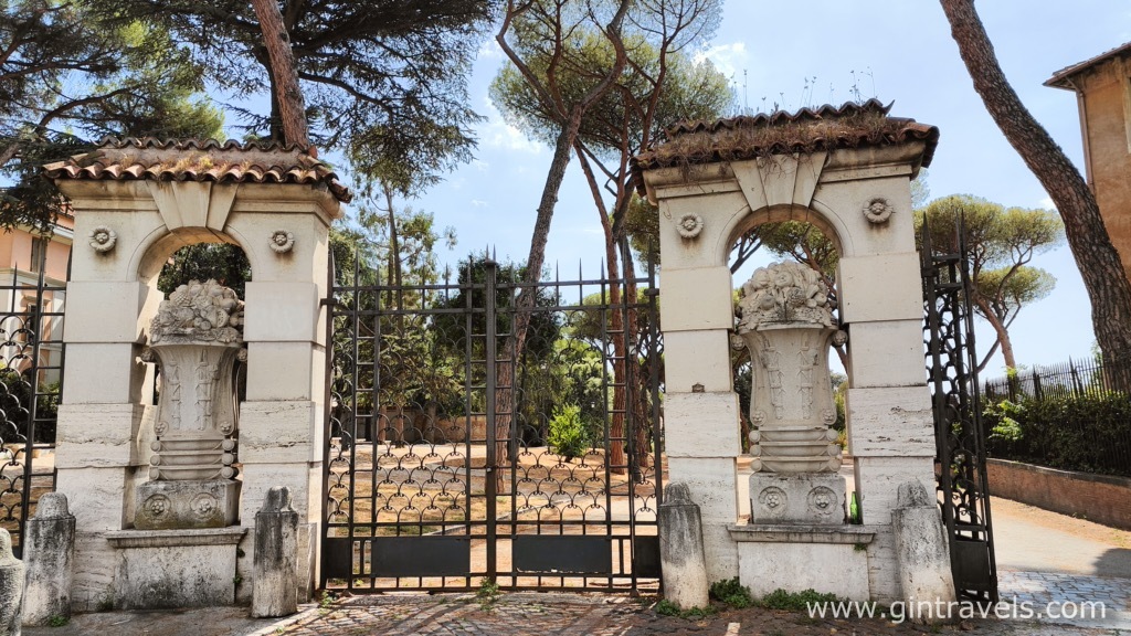 Colle Oppio park gates