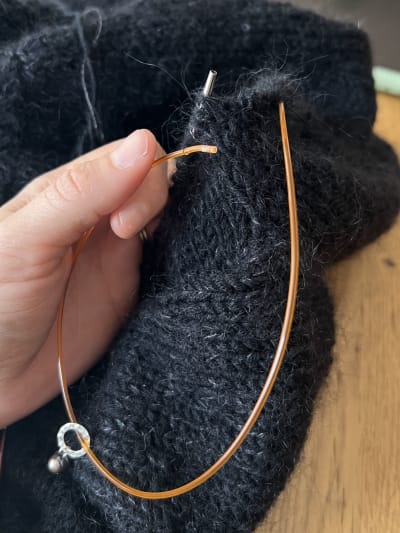 A hot mess of tangled merino and mohair yarn