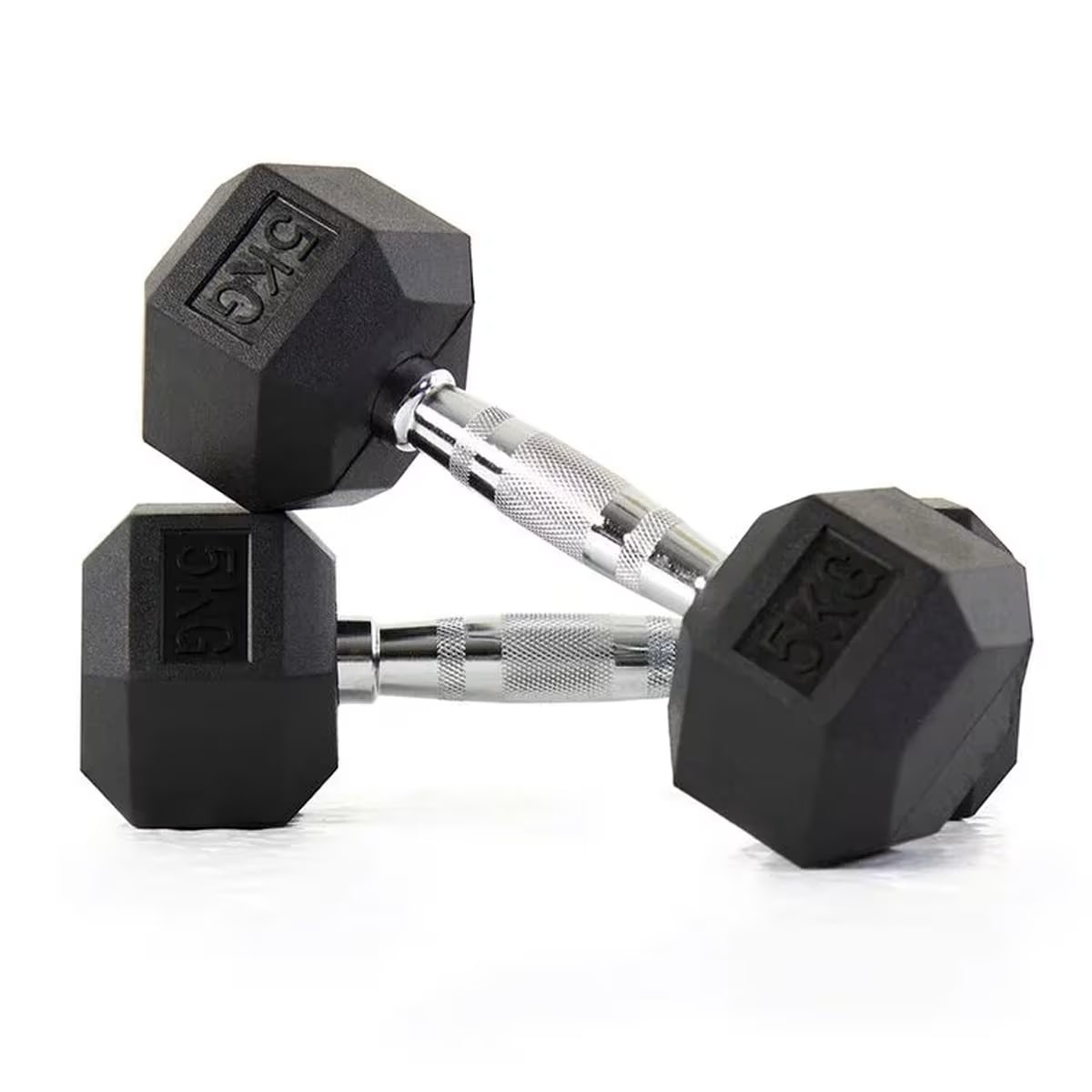 Murano Rubber Hex Dumbbell Pair, 5 Kg