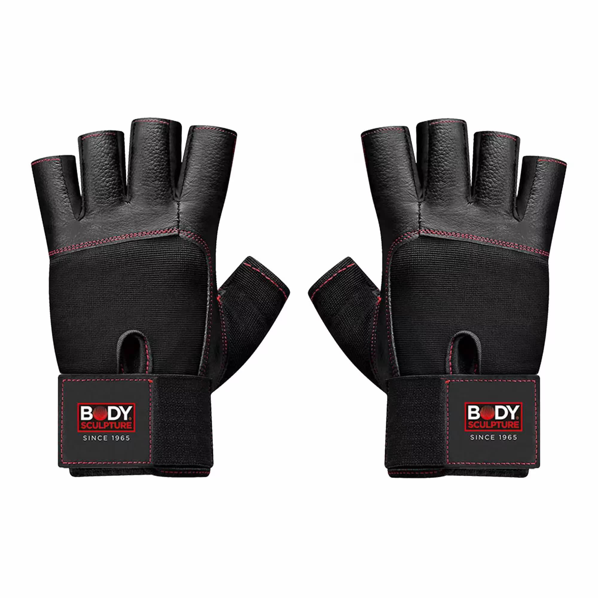 Body Sculpture Leather Weight Lifting Gloves, M