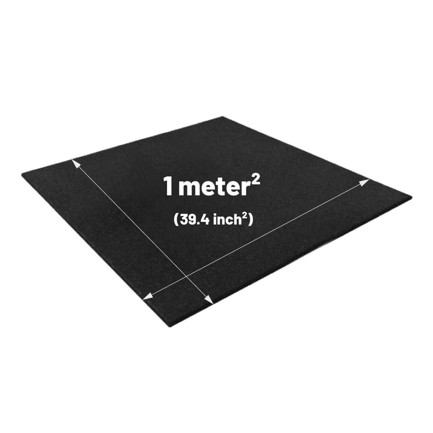 VersaFit Commercial Rubber Flooring Tile, Black, 1 x 1 x 15mm