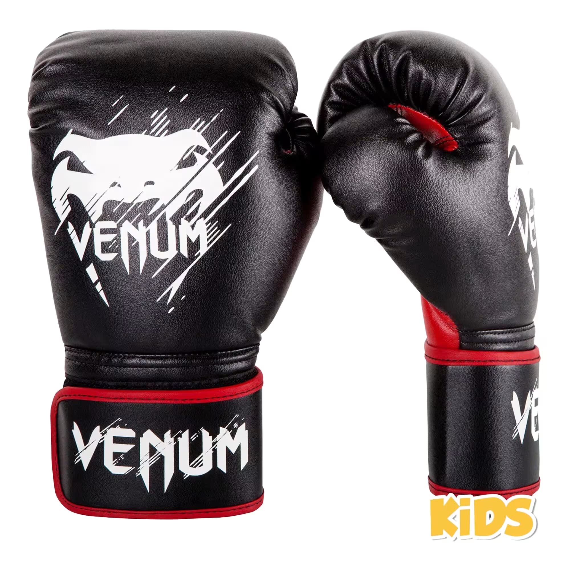 Venum Contender Kids Boxing Gloves, Black/Red